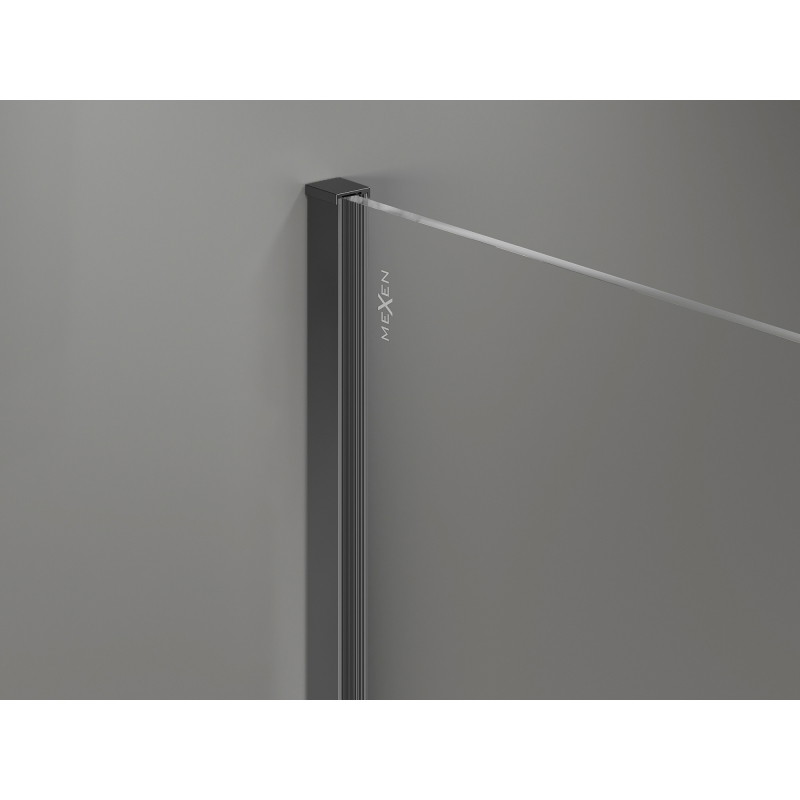 Mexen lišťa pri stene pre sprchovú stenu 10 mm, gun metal - 800-00-95-X