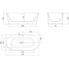 Mexen Oval Slim voľne stojaca kúpeľová vaňa pri stene 170 x 80 cm, biela, prepad brúsená meď - 52661708000-65