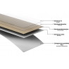 Mexen Grey Dark vzorka vinylových panelov LVT Dryback 2,5 mm, PVC podložka, 4-stranná V-drážka, bridlica - F1459-S