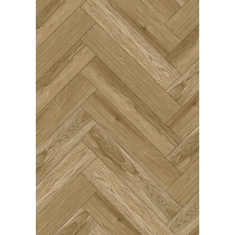 Mexen Manhattan vzorka vinylových panelov rybia kosť LVT Dryback 2,5 mm, PVC podklad, 4 V-drážky, Dub - F1473-S
