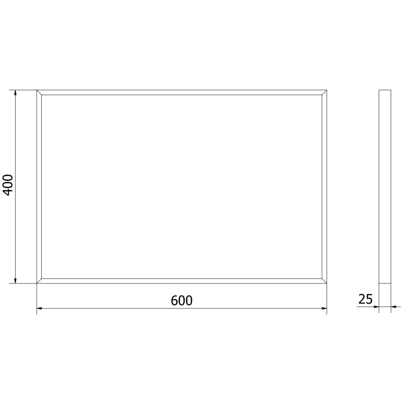 Mexen Loft Obdĺžnikové kúpeľňové zrkadlo 60 x 40 cm, rám v brúsenom zlatom odtieni - 9852-060-040-000-50
