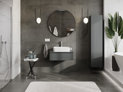 Mexen Orio kúpeľňová skrinka pod umývadlo 70 cm s doskou, 1 zásuvka, grafit mat - 91A10-07023-1-BFC66