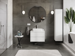 Mexen Orio kúpeľňová skrinka pod umývadlo 70 cm s doskou, 2 zásuvky, biela matná - 91A10-07047-2-BFFC01