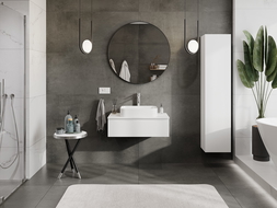 Mexen Orio kúpeľňová skrinka pod umývadlo 80 cm s doskou, 1 zásuvka, biela matná - 91A10-08023-1-BFC01