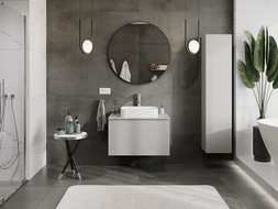 Mexen Orio kúpeľňová skrinka pod umývadlo 80 cm s doskou, 1 zásuvka, sivá matná - 91A10-08047-1-BFC62