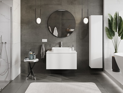 Mexen Orio kúpeľňová skrinka pod umývadlo 90 cm s doskou, 1 zásuvka, biela matná - 91A10-09047-1-BFC01