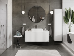 Mexen Orio kúpeľňová skrinka pod umývadlo 120 cm so stolovou doskou, 1 zásuvka, biela mat - 91A10-12047-1-BFC01