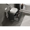 Mexen Rivel kúpeľňová skrinka pod umývadlo 70 cm s doskou, 1 zásuvka, ryhovaná, grafit mat - 91A20-07047-1-BFC66