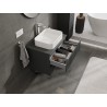 Mexen Rivel kúpeľňová skrinka pod umývadlo 70 cm s doskou, 2 zásuvky, ryhovaná, grafit mat - 91A20-07047-2-BFFC66