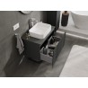 Mexen Rivel kúpeľňová skrinka pod umývadlo 80 cm s doskou, 1 zásuvka, ryhovaná, grafit matná - 91A20-08047-1-BFC66