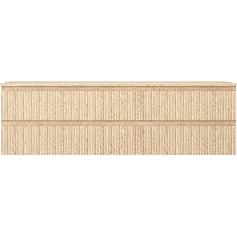 Mexen Rivel kúpeľňová skrinka pod umývadlo 160 cm so stolom, 2 zásuvky, ryhovaná, dub - 91A20-16047-2-BFFC81