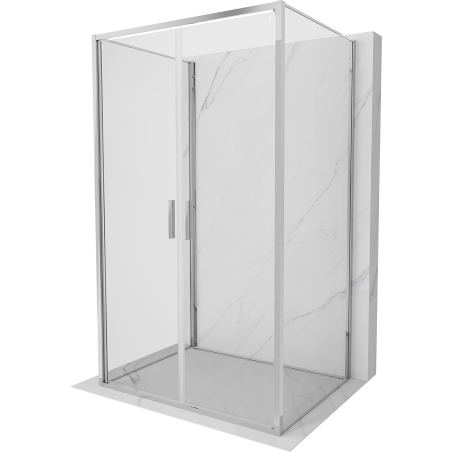 Mexen Exo-3S sprchový kút 3-stenový otočný 100 x 70 cm, transparentný, chróm - 814-100-070-01-00-3S