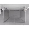 Mexen Exo-B Duo 3S sprchový kút 3-stenový otočný 100 x 80 cm, transparentný, chróm - 814-100-080-01-00-3S