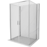 Mexen Exo-3S 3-stenná otváracia sprchová kabína 110 x 80 cm, priehľadná, chróm - 814-110-080-01-00-3S