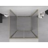 Mexen Exo-B Duo 3S sprchový kút 3-stranný otvárací 100 x 100 cm, transparentný, zlatý - 814-100-100-50-00-3S