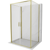 Mexen Exo-B Duo 3S sprchová kabína 3-stenová zavesená 90 x 70 cm, transparentná, zlatá - 814-090-070-50-00-3S