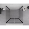 Mexen Exo-B Duo 3S sprchovací kút 3-stenový otvárateľný 80 x 80 cm, transparentný, čierny - 814-080-080-70-00-3S