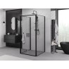 Mexen Exo-B Duo 3S sprchovací kút 3-stenový otvárateľný 80 x 80 cm, transparentný, čierny - 814-080-080-70-00-3S