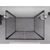 Mexen Exo-3S sprchovací kút, 3-stranný, otváracia 120 x 75 cm, transparentný, čierny - 814-120-075-70-00-3S