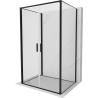 Mexen Exo-3S sprchovací kút, 3-stranný, otváracia 120 x 75 cm, transparentný, čierny - 814-120-075-70-00-3S