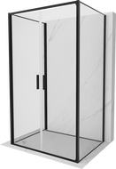 Mexen Exo-B Duo 3S sprchová kabína 3-stenná otváracia 120 x 95 cm, transparentná, čierna - 814-120-095-70-00-3S