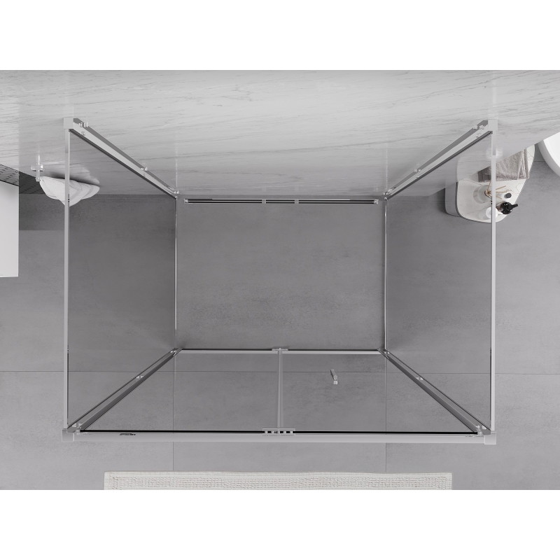 Mexen Exo-F 3S sprchový kút 3-stenový skladací 70 x 100 cm, transparentný, chróm - 816-070-100-01-00-3S