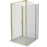 Mexen Exo-F 3S trojstenová skladacia sprchová kabína 80 x 80 cm, transparentná, zlatá - 816-080-080-50-00-3S