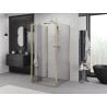 Mexen Exo-3S trojstranná sklápacia sprchová kabína 90 x 90 cm, priehľadná, zlatá - 816-090-090-50-00-3S