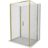 Mexen Exo-F 3S sprchový kút 3-stenný skladací 80 x 120 cm, transparentný, zlatý - 816-080-120-50-00-3S