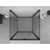Mexen Exo-F 3S Sprchový kút 3-stenný skladací 70 x 70 cm, transparentný, čierny - 816-070-070-70-00-3S