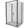 Mexen Exo-F 3S sprchový kút 3-stenový skladací 90 x 70 cm, transparentný, čierny - 816-090-070-70-00-3S