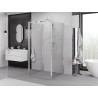 Mexen Exo-B 3S sprchová kabína 3-stranná výklopná 70 x 70 cm, transparentná, chrómová - 817-070-070-01-00-3S