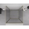 Mexen Exo-B 3S sprchovací kút 3-stenný otvárací 80 x 80 cm, transparentný, zlatý - 817-080-080-50-00-3S