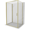 Mexen Exo-B 3S trojstranný sprchovací kút, otočný 80 x 100 cm, transparentný, zlatý - 817-080-100-50-00-3S
