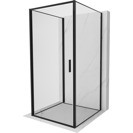 Mexen Exo-B 3S sprchová kabína 3-stenová otváracia 70 x 70 cm, transparentná, čierna - 817-070-070-70-00-3S