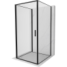 Mexen Exo-B 3S sprchová kabína 3-stenová otváracia 70 x 70 cm, transparentná, čierna - 817-070-070-70-00-3S