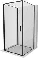 Mexen Exo-B 3S sprchovací kút 3-stranný výklopný 75 x 75 cm, transparentný, čierny - 817-075-075-70-00-3S