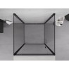 Mexen Exo-B 3S sprchovací kút 3-stenový výkyvný 85 x 85 cm, číry, čierny - 817-085-085-70-00-3S