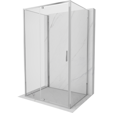 Mexen Exo-3S sprchový kút 3-stenový výklopný 110 x 80 cm, transparentný, chróm - 819-110-080-01-00-3S