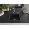 Mexen Vito granitový drez 1-komorový s kuchynskou batériou Rita, čierny - 6503-77-670300-00