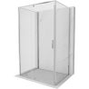 Mexen Exo-R 3S 3-stenová sprchová kabína s otočnými dverami 105 x 110 cm, transparentná, chróm - 819-105-110-01-00-3S