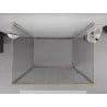 Mexen Exo-3S sprchovací kút 3-stranný výklopný 135 x 85 cm, transparentný, zlatý - 819-135-085-50-00-3S
