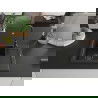Mexen Enzo granitový jednokomorový drez s odkvapkávačom 576 x 465 mm, Čierna/Strieborná metalíza, Sifón Čierna - 6506571005-73-B