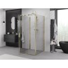 Mexen Exo-R 3S sprchovací kút 3-stenový otočný 95 x 95 cm, transparentný, zlatý - 819-095-095-50-00-3S
