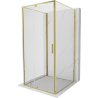 Mexen Exo-R 3S sprchová kabína 3-stranná otváracia 100 x 100 cm, transparentná, zlatá - 819-100-100-50-00-3S