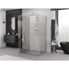 Mexen Exo-R 3S sprchovací kút 3-stenový, závesný 135 x 100 cm, priehľadný, zlatý - 819-135-100-50-00-3S