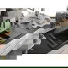 Mexen Matias granitový 1,5-komorový drez s odkvapkávačom 900 x 505 mm Čierna/Strieborná metalíza, Sifón Čierna - 6502901505-73-B