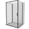 Mexen Exo-R 3S sprchová kabína 3-stranná otváracia 160 x 85 cm, transparentná, čierna - 819-160-085-70-00-3S