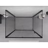 Mexen Exo-R 3S sprchová kabína 3-stranná otváracia 160 x 85 cm, transparentná, čierna - 819-160-085-70-00-3S