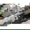 Mexen Andres granitový 1,5-komorový drez s odkvapkávačom 1000 x 500 mm Čierna/Strieborná metalíza, Sifón Zlatá - 6515101510-73-G